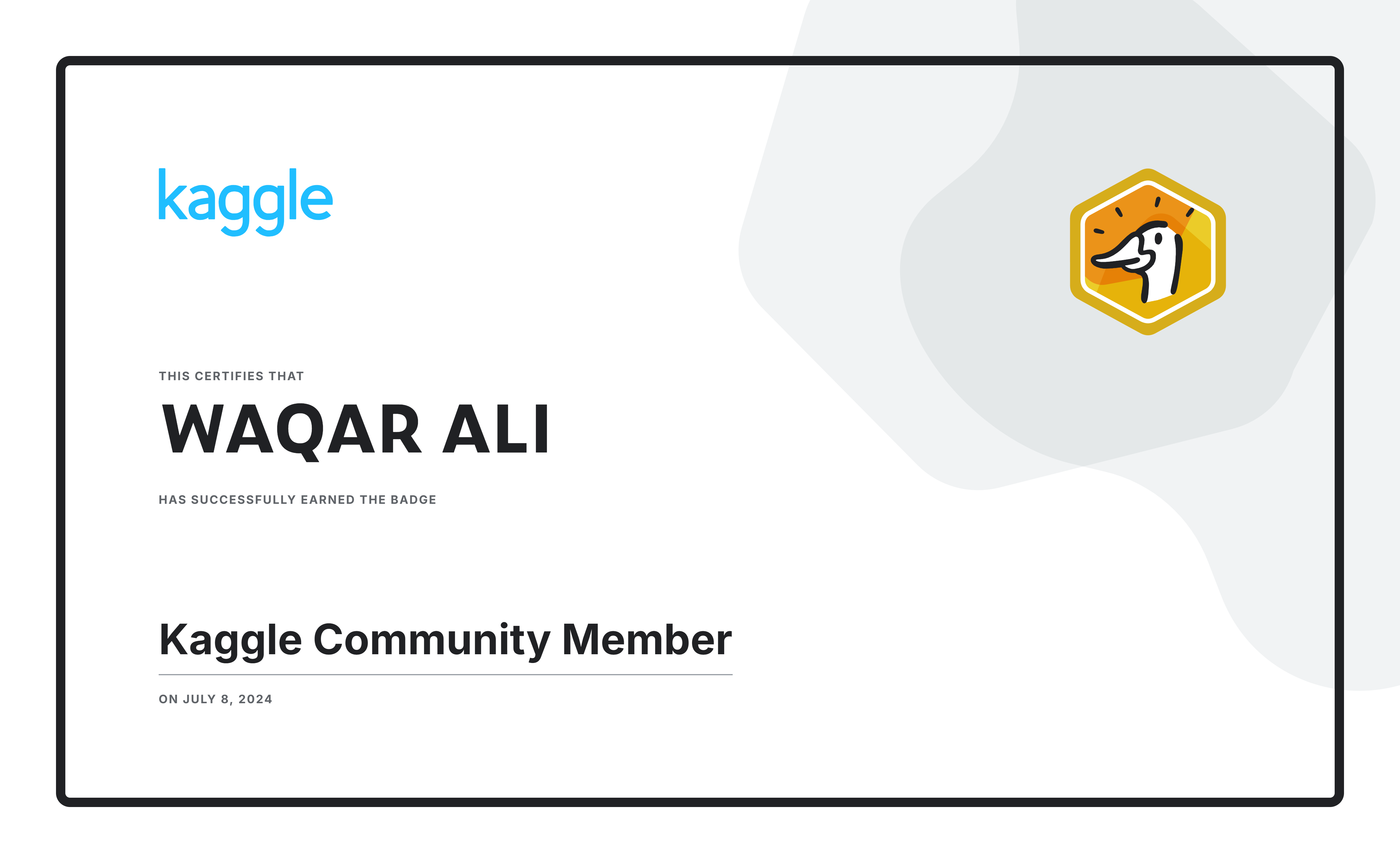 Kaggle Community Member badge
